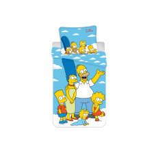 DĚTSKÉ POVLEČENÍ- 140/200cm 70/90cm  Simpsons family "GLOUDS"